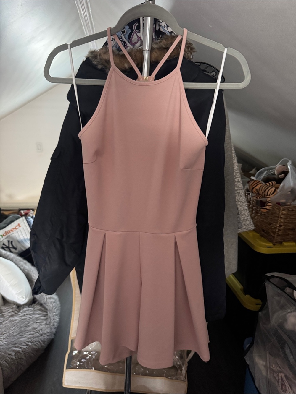 Windsor Blush Pink Sleeveless Skater Romper